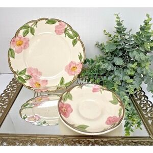 Franciscan Desert Rose  Dinner Plates Hand Painted Set of